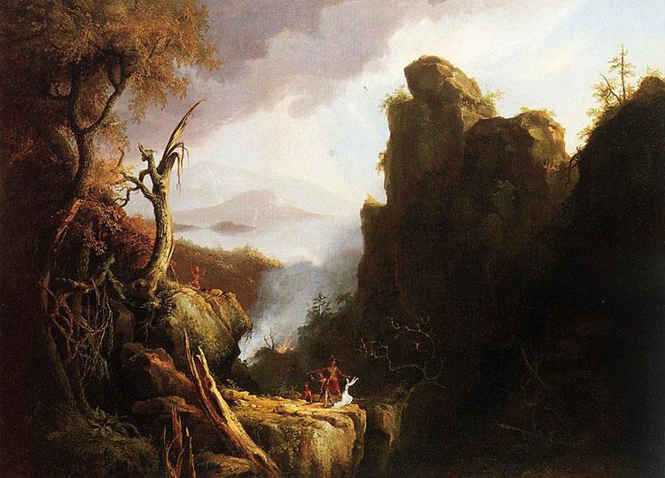 Thomas Cole Indian Sacrifice (mk13) oil painting picture